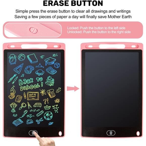 LCD Writing Tablet, 2 Packs Drawing Pads for Kids 3 4 5 6 Years Old 8.5 Inch - Picture 2 of 8